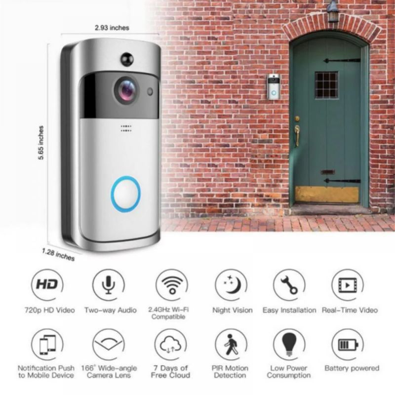 Photo 1 of Wireless WiFi Video Doorbell Camera with Chime, Motion Detection, 2-Way Audio,Waterproof,Home Security
