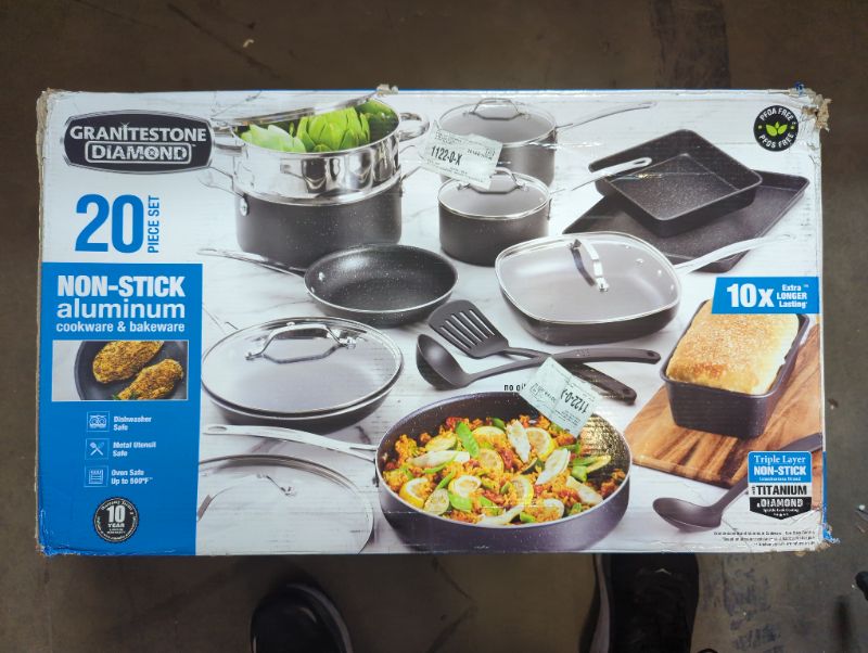 Photo 4 of Granite Stone 20 Piece Complete Cookware + Bakeware Set with Ultra Non-Stick 100% PFOA Free Coating