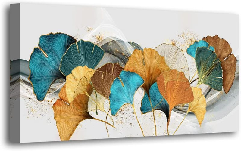 Photo 1 of Botanical Wall Art Framed Prints Colorful Leaf Flower Pictures Room Wall Decor Minimalist Plant Painting Artwork Pictures Canvas Wall Art for Living Room Home Office Kitchen Decorations 20x40 inches.
