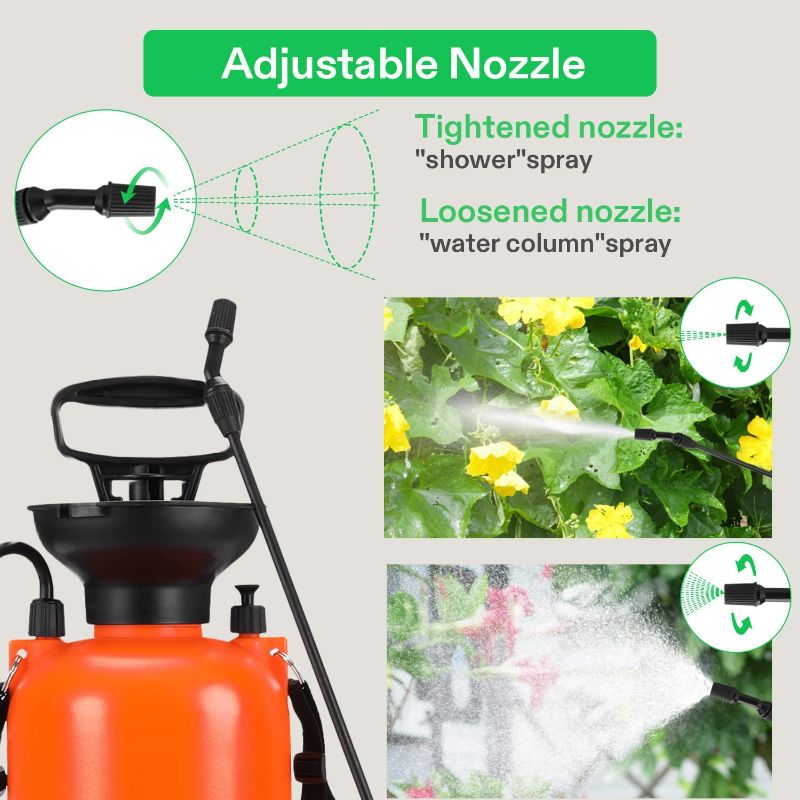 Photo 2 of VIVOSUN 2-Gallon Pump Pressure Sprayer, Pressurized Lawn & Garden Water Spray Bottle with Adjustable Shoulder Strap, Pressure Relief Valve, for Spraying Plants, Garden Watering and Household Cleaning 2 gallon