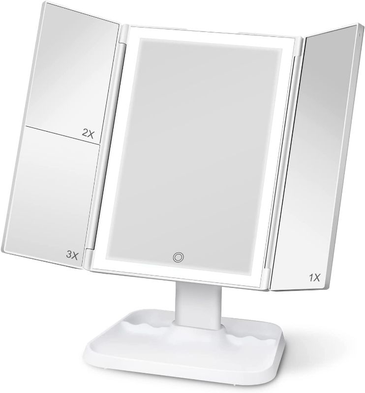 Photo 1 of LED Vanity Light Up Make-Up Mirror - White - New