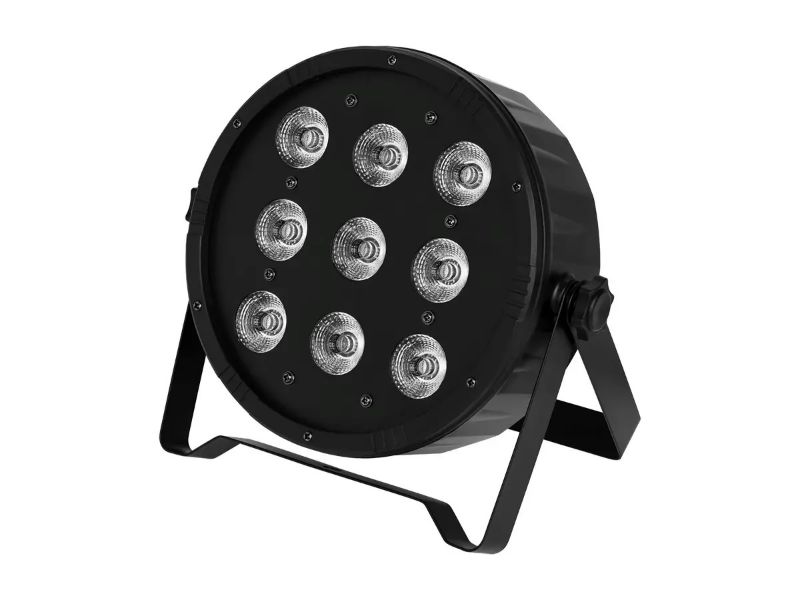 Photo 1 of Stage Right by Monoprice 9x10W Quad LED Flat PAR RGBW Stage Wash Light 90W Output
