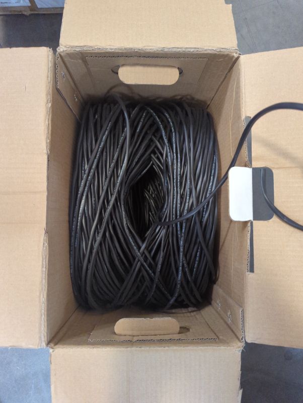 Photo 2 of Monoprice 14 Gauge AWG 2 Conductor CMP-Rated Speaker Wire/Cable - 1000 Feet - Black | UL Plenum Rated, 100 Percent Pure Bare Copper with Color Coded Conductors - Nimbus Series Black 1000 Feet 14AWG Cable