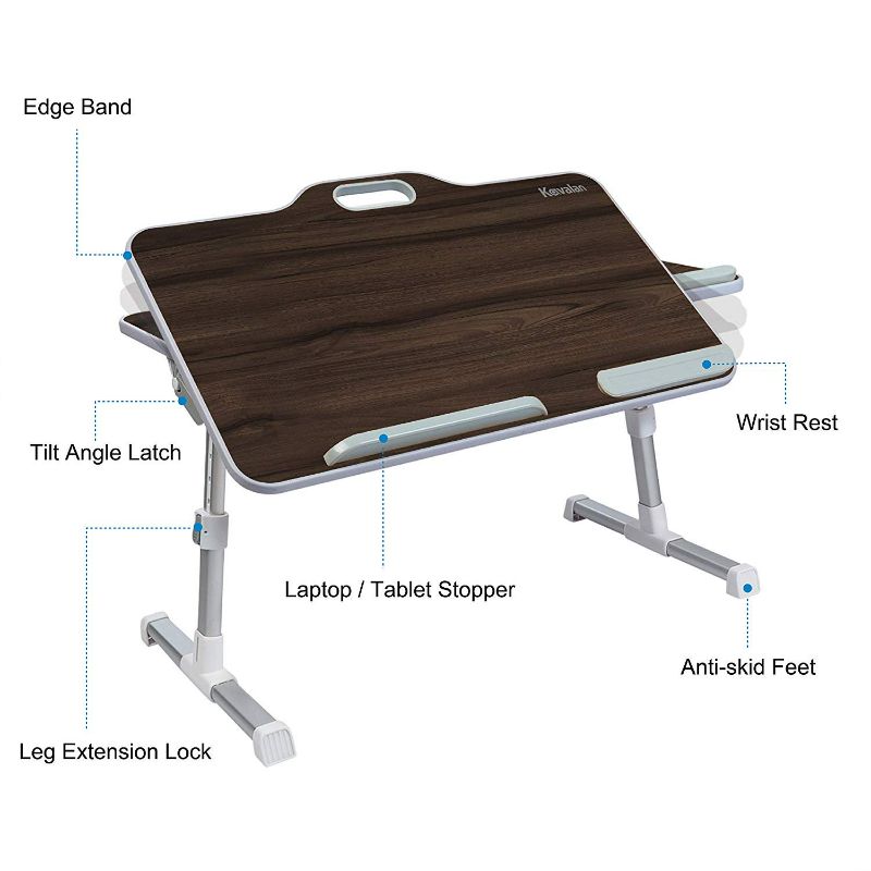 Photo 2 of Kavalan Portable Laptop Stand/Bed & Breakfast Table Tray - Dark Wood