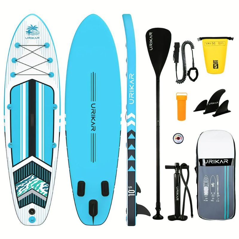 Photo 1 of Urikar Inflatable Paddleboard with Premium Accessories Set-Pump, Carrier, Waterproof Dry Bag