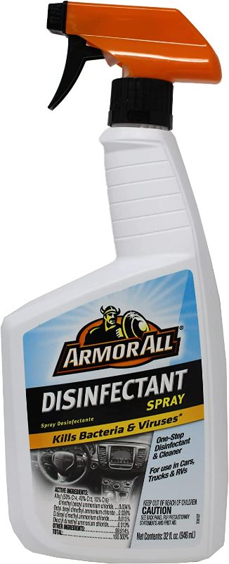 Photo 1 of Armor All Disinfectant Spray General Cleaner Deodorizer Kills Bacteria & Viruses 32 Ounce Sprayer Bottle