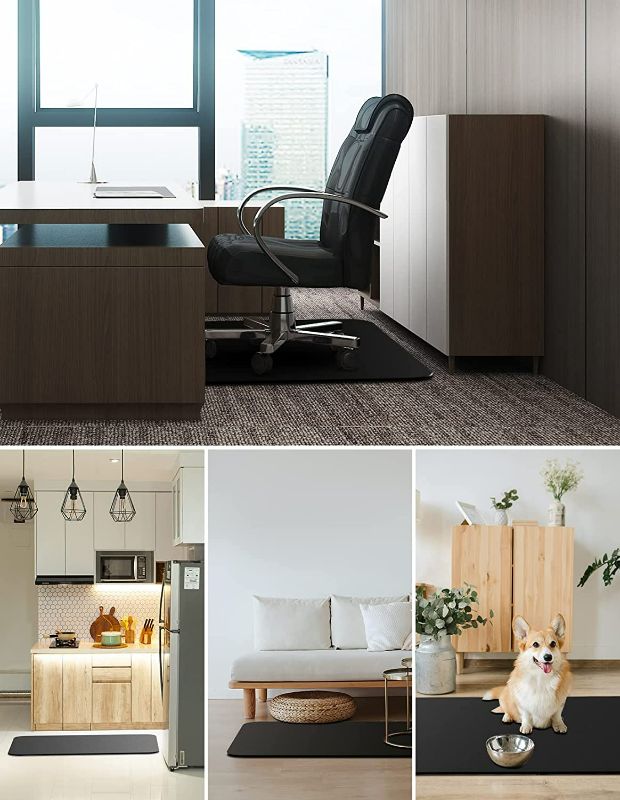 Photo 2 of Office Chair Mat for Carpet Floor, 1/5" Thick Desk Chair Mat, 35" x 45" Anti-Slip Carpet Chair Mats for r Low/Medium Pile Carpets 2 Pack
