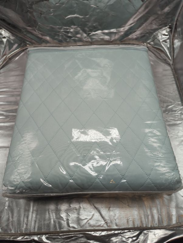 Photo 2 of Posh Home Queen Size Quilt - Jersey Knit Cotton Blend Blanket Mint Green - Bedspread Light Coverlet Summer Bedding Quilted Bedspreads Lightweight Comforter Bed Spread Cover