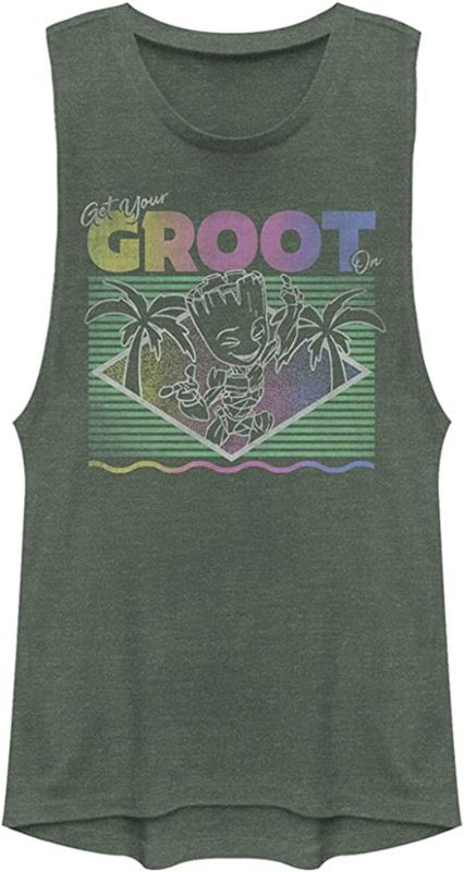 Photo 1 of Marvel Women's Universe Vacay Groot Festival Muscle - Size Small
