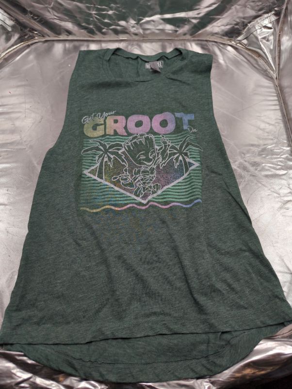 Photo 2 of Marvel Women's Universe Vacay Groot Festival Muscle - Size Small
