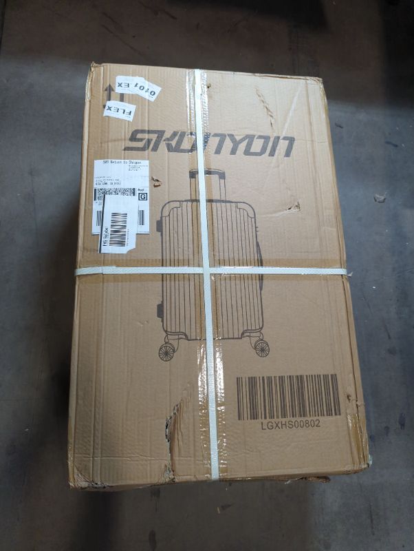Photo 3 of SKONYON 3 Pcs Suitcase Luggage Set, 20/24/28 inch, Blue
