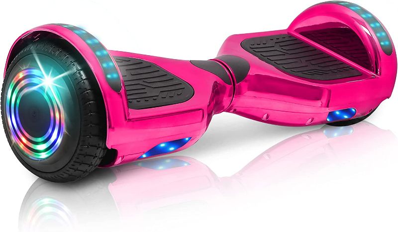 Photo 1 of Wilibl Hoverboard for Kids Ages 6-12 Electric Self Balancing Scooter with Built in Bluetooth Speaker 6.5" Wheels LED Lights Hover Board Safety Certified - PINK
