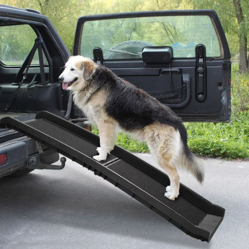 Photo 1 of Coziwow 62" Bi-fold Portable Dog Ramp for Large Pet Trunk Back Seat Ladder Step Car SUV
