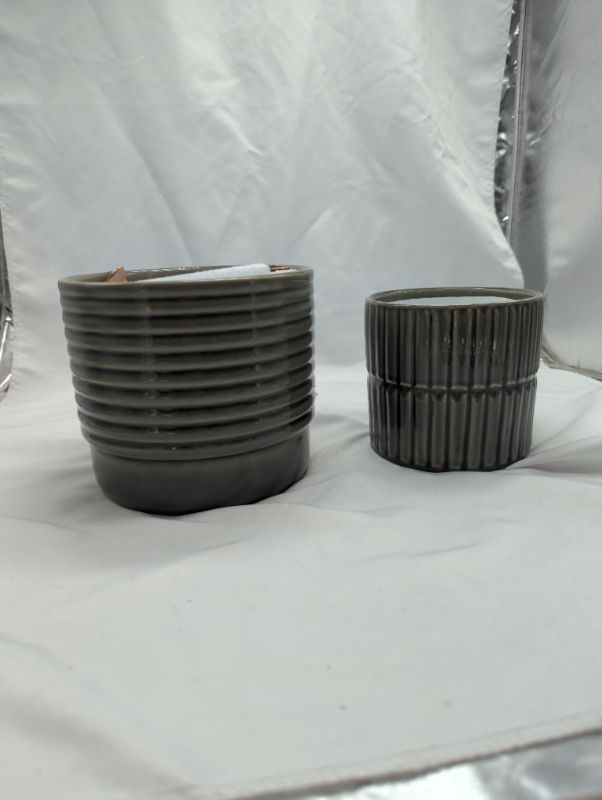 Photo 2 of La Jolie Muse - Rhine Slate Gray Pots - 6.6 + 4.7 Inch
