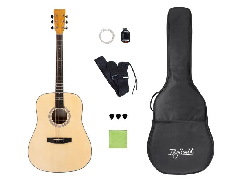 Photo 1 of Idyllwild by Monoprice Solid Spruce Top Steel Acoustic Guitar with Accessories and Gig Bag