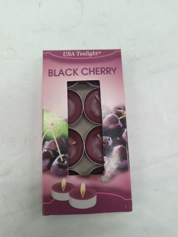 Photo 2 of Black Cherry Scented Tealight Candles, 8 Tealight Candles in Each Pack - 3 Packs - 24 Total Candles - Wonderful Aroma 
