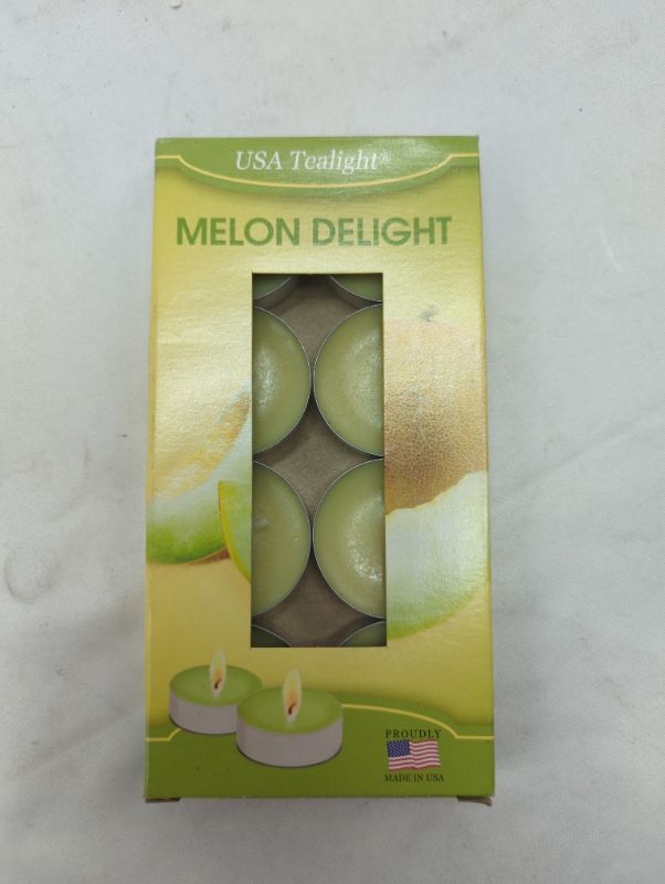 Photo 1 of Melon Delight Scented Tealight Candles, 8 Tealight Candles in Each Pack - 3 Packs - 24 Total Candles - Wonderful Aroma 