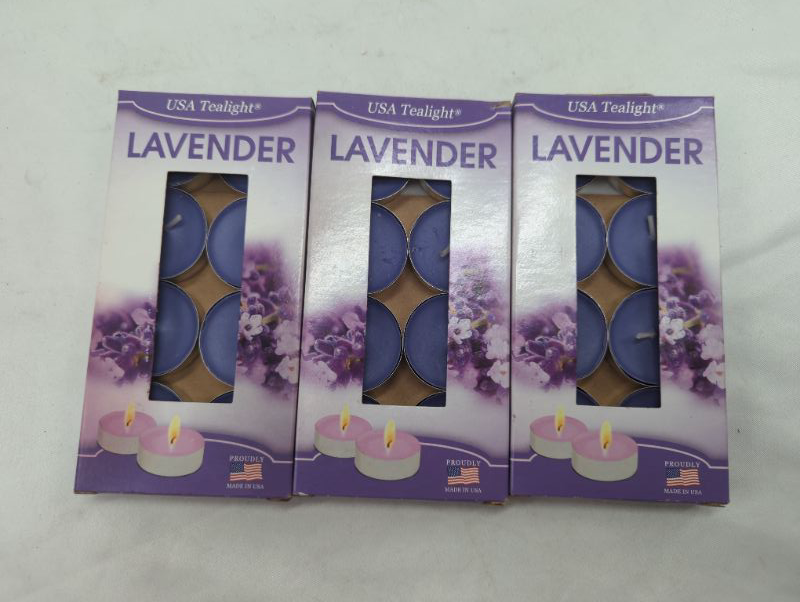 Photo 1 of Lavender Scented Tealight Candles, 8 Tealight Candles in Each Pack - 3 Packs - 24 Total Candles - Wonderful Aroma 