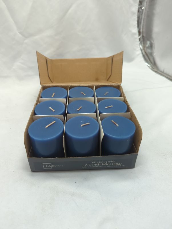 Photo 2 of Midnight Garden Scented - 2.5" Mini-Pillar Candles - 12 Pack