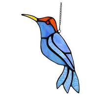 Photo 1 of Yaloyi Handcrafted Stained Glass Window Hangings Suncatcher Ornament Bird