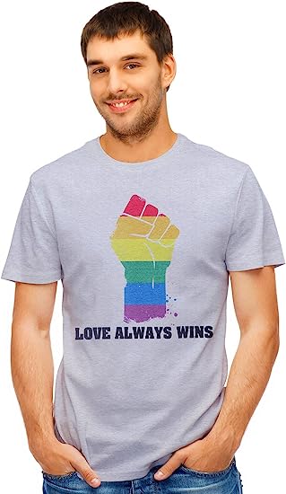 Photo 1 of Retreez Classic Rainbow LGBT Gay Love Always Win Graphic Printed T-Shirt Tee - Size XL
