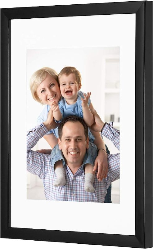 Photo 1 of Cliusnra 11x14 Wall Photo Frame: Picture 8x10 With Mat Black Inch Mount Big Dad Perspex Mum Memory Love Girl Grandma Portrait Friends Box Plexiglass Square Deep Gallery Multiple - 3 Pack
