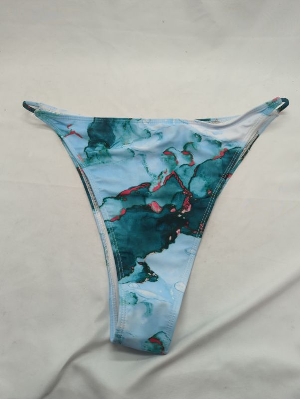 Photo 3 of 2pack Plus Marble Print Bikini Bottom With Beach Skirt