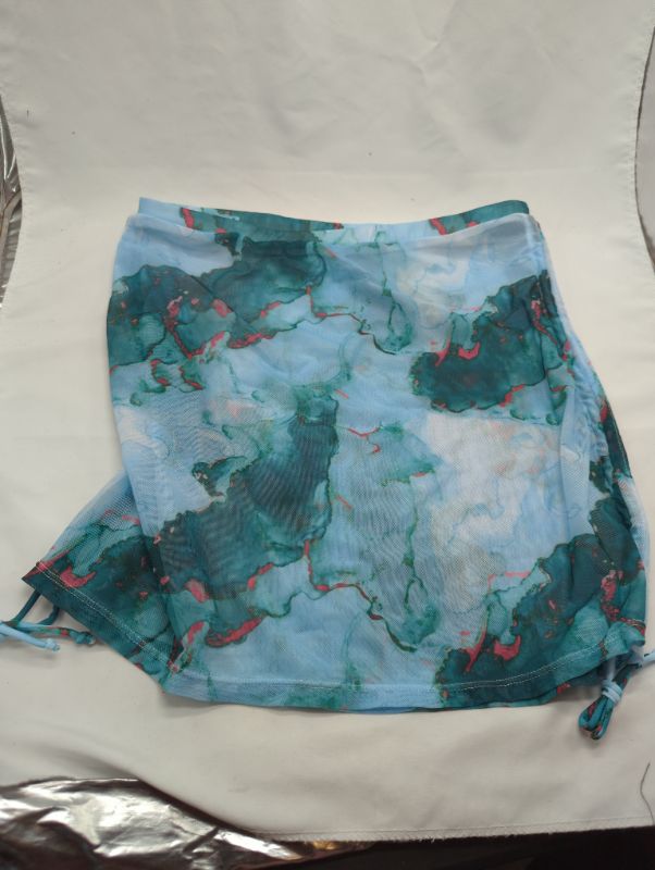 Photo 2 of 2pack Plus Marble Print Bikini Bottom With Beach Skirt