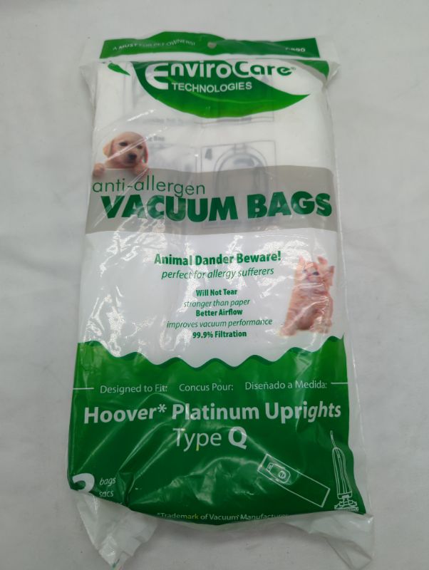 Photo 1 of Hoover Bag Type Q Anti-Allergen Filtration 3pck Generic | AH10000
