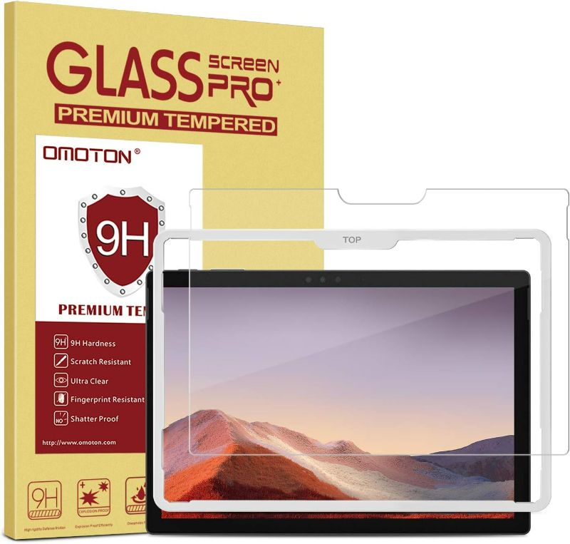 Photo 1 of OMOTON Screen Protector Compatible with Surface Pro 7 Plus/Surface Pro 7/Surface Pro 6/ Surface Pro 5/Surface Pro 4 - [Tempered Glass] [High Responsivity] [Scratch Resistant] [High Definition]
