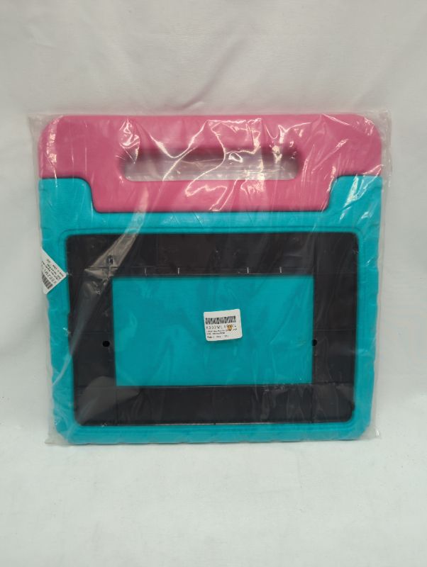 Photo 2 of LTROP New iPad 9th Generation Case 2021, iPad 8th/7th Generation Case for Kids, iPad 10.2 Case 2021/2020/2019, Shockproof Handle Stand Kids Case for iPad 9th/8th/7th Gen 10.2-inch, Teal and Rose
