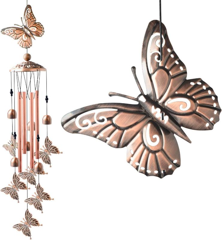 Photo 1 of Butterfly Wind Chimes, for Grandma,Birthday Gifts for mom for Daughter, Unique Friend Gift, Aunt Gifts from Niece ,Birthday Gifts for Women,Gardening Gifts,Memorial Gifts
