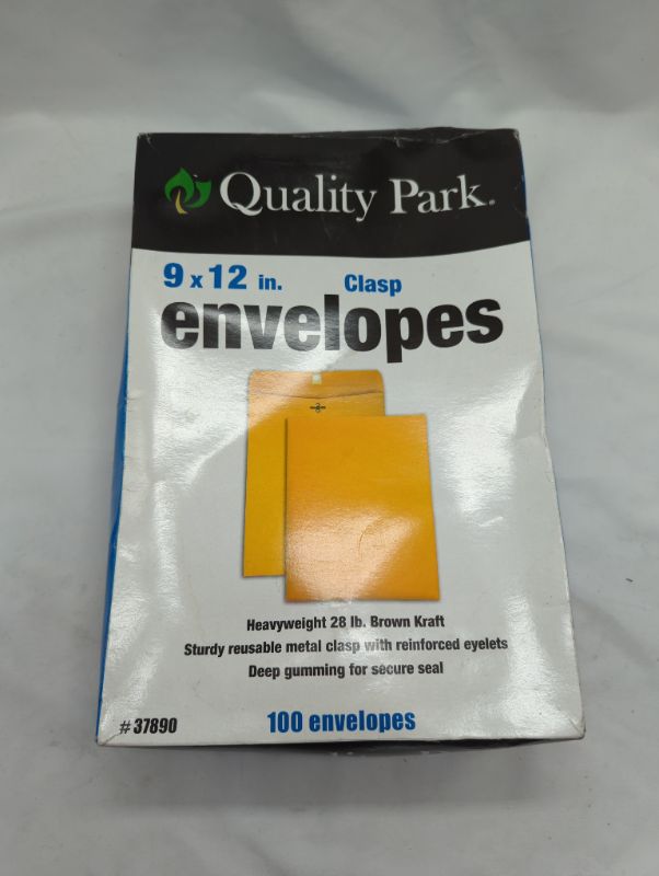 Photo 1 of Quality Park 9 in. x 12 in., 28 lbs. Clasp Envelope, Light Brown (100-Box)