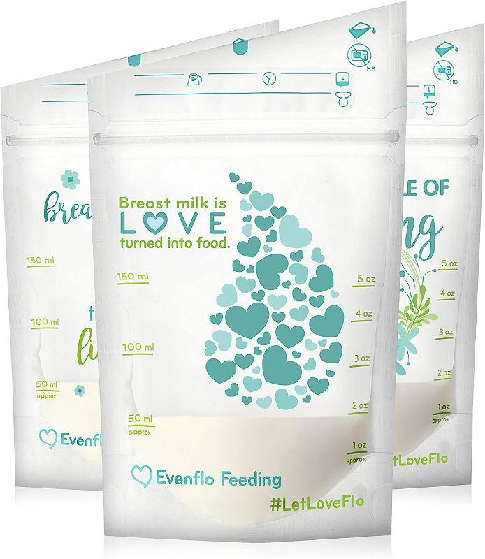 Photo 1 of Evenflo Feeding Advanced Breast Milk Storage Bags for Breastfeeding - 5 Ounces (50 Count)
