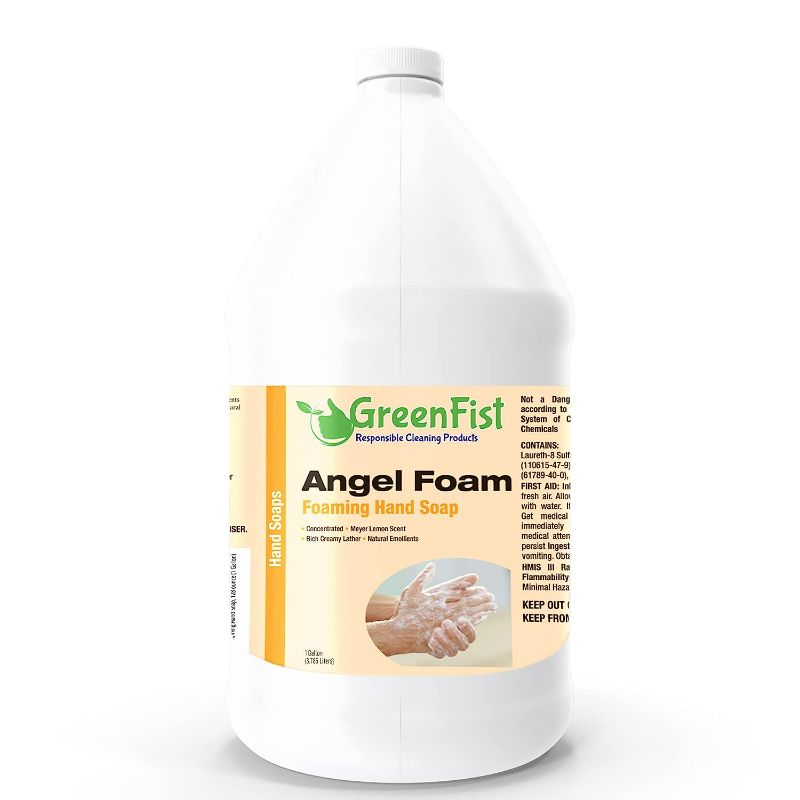 Photo 1 of GreenFist Foaming Hand Soap Refills [ Foam Refill ] Gentle-Hand Wash Lemon Scent, 128 ounce (1 Gallon)

