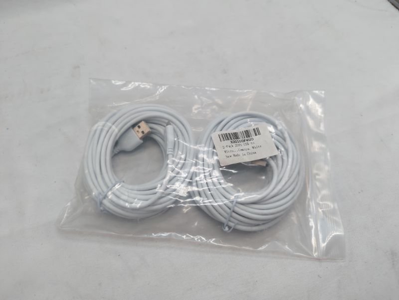 Photo 2 of 2-Pack 25ft USB to Micro USB Extension Power Cable Compatible for Wyze Cam