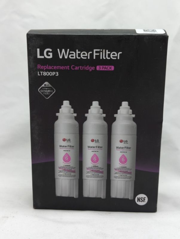 Photo 2 of LG LT800P2 6 Month/200 Gallon Refrigerator Replacement Water Filter, 3 Pack (Pack of 1), White