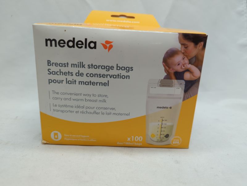 Photo 2 of Medela Breast Milk Storage Bags, 100 Count, Ready to Use Breastmilk Bags for Breastfeeding, Self Standing Bag, Space Saving Flat Profile, Hygienically Pre-Sealed, 6 Ounce 100 Count (Pack of 1)