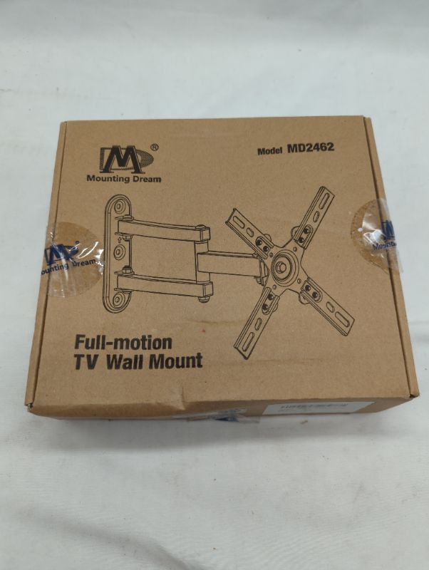 Photo 2 of Mounting Dream Full Motion TV Wall Mount for Most 26-55 Inch TVs, Wall Mount for TV with Swivel Articulating Arms, Perfect Center Design TV Mounts Wall, up to VESA 400x400mm and 77 lbs. MD2413-MX
