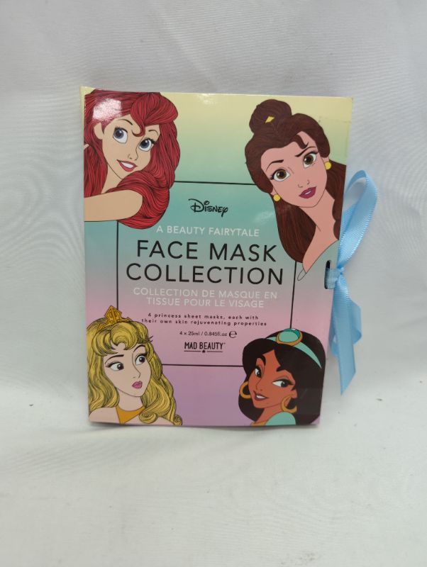 Photo 2 of MAD Beauty Disney Princesses Face Mask Booklet (Pack of 4) | Ariel, Aurora, Jasmine, and Belle | Lavender, Green Tea, Rose Water, and Cucumber to Soothe Skin for Princess-Like Glow!
