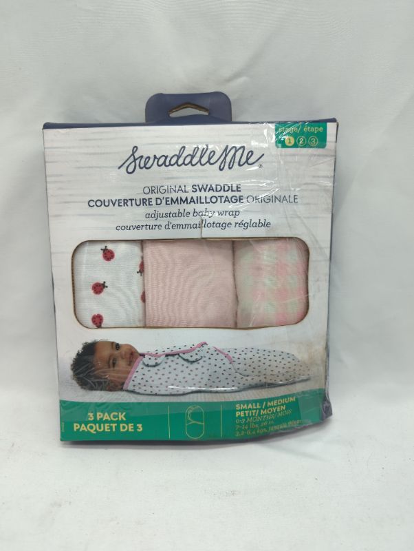 Photo 2 of SwaddleMe by Ingenuity Original Swaddle - Size Small/Medium, 0-3 Months, 3-Pack (Ladybug Picnic)