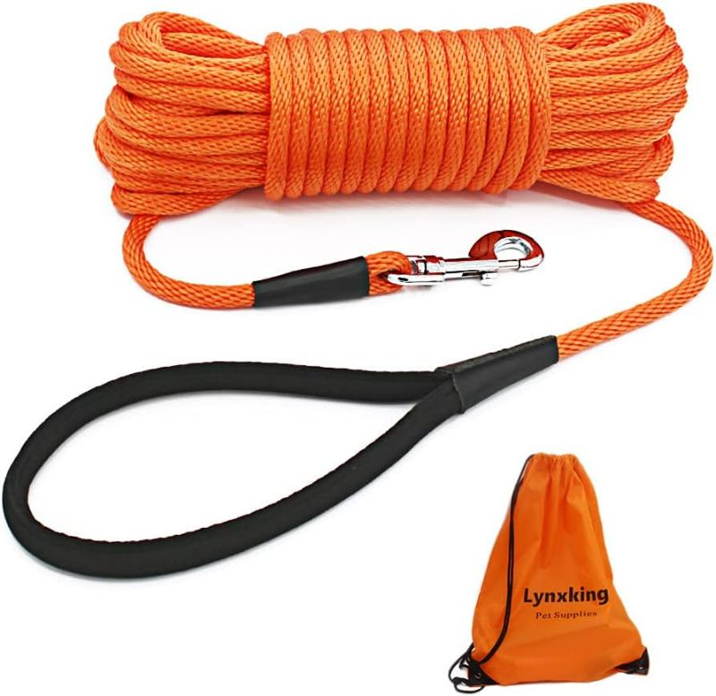 Photo 1 of lynxking Check Cord Dog Leash Long Lead Training Tracking Line Comfortable Handle Heavy Duty Puppy Rope 10ft for Small Medium Large Dog
