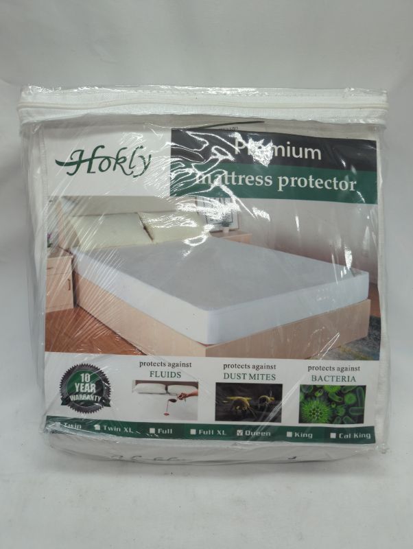 Photo 2 of Hokly Mattress Protector Queen Size Breathable Cotton Mattress Pad Vinyl Free, QUEEN