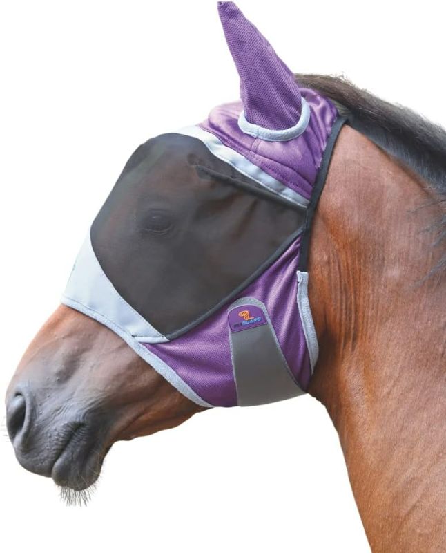Photo 1 of Shires Equestrian Deluxe Fly Mask with Ears (Full, Purple)
