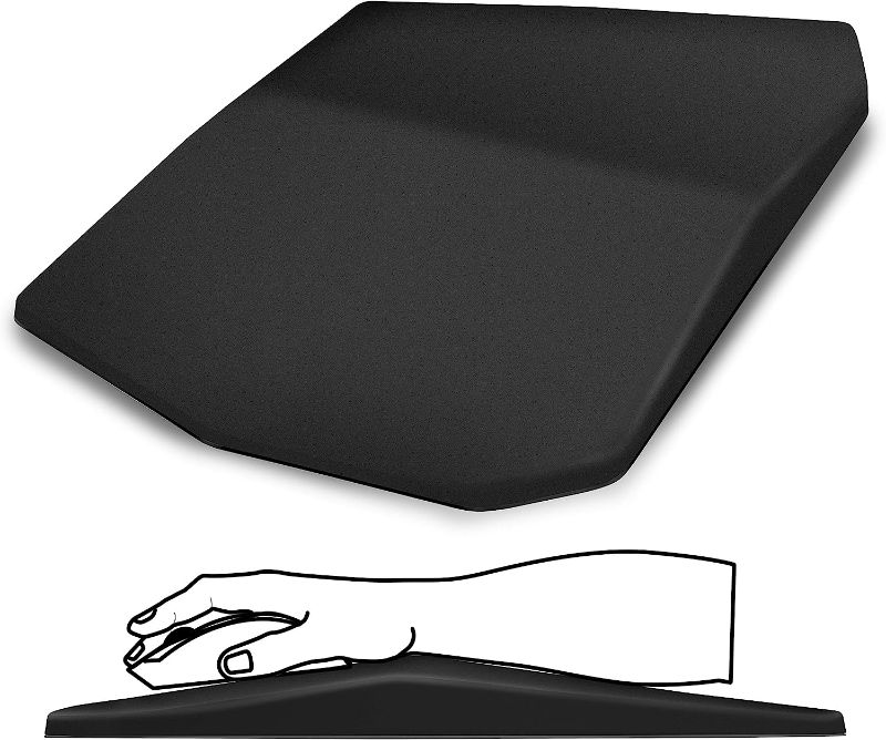 Photo 1 of Ergonomic Mouse Pad with Wrist Support, Relief Carpal Tunnel Pain Mousepad, Full Memory Foam with Non-Slip PU Gel Base, Comfortable Wrist Pad Mouse Pad for Desktop Office Home(Green-Blue)