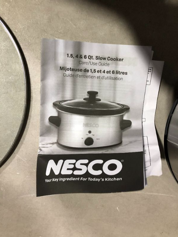 Photo 6 of ***DAMAGED - SEE NOTES***
NESCO SC-4-25, Slow Cooker, 4 Quart, Silver