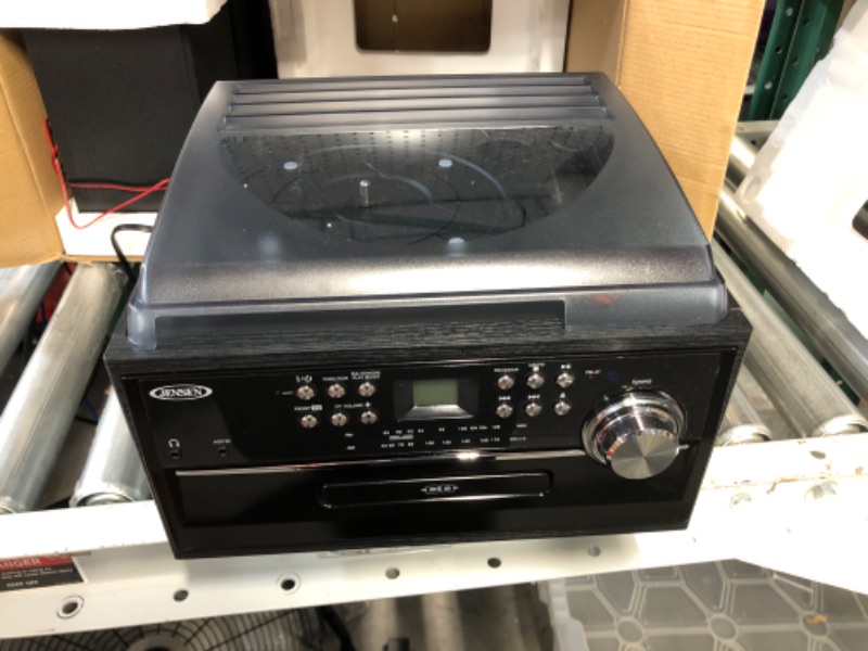 Photo 2 of JENSEN JTA-475B 3-Speed Stereo Turntable with CD System, Cassette, and AM/FM Stereo Radio Black