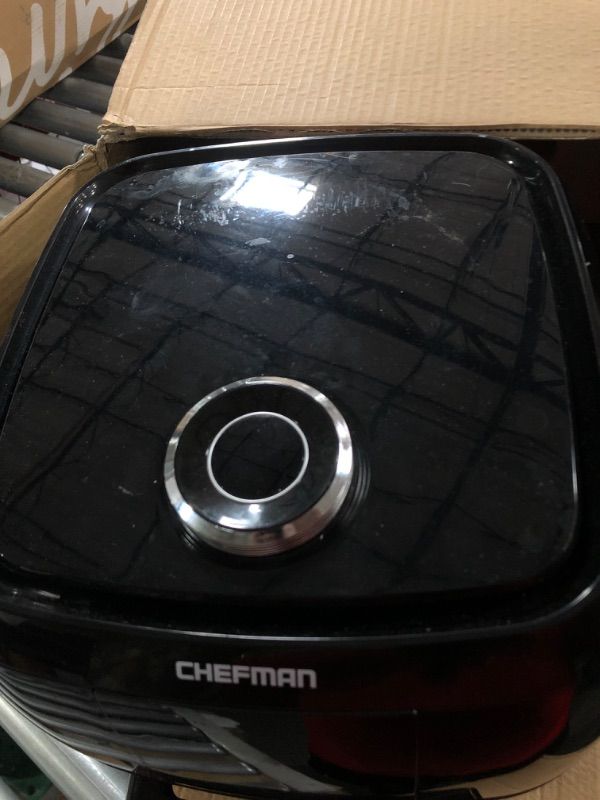 Photo 4 of **PARTS ONLY, NON-FUNCTIONAL**
 Chefman 6.3-Qt 4-In-1 Digital Air Fryer+, Black