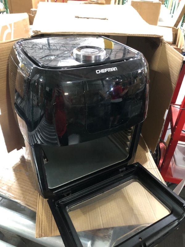 Photo 3 of **PARTS ONLY, NON-FUNCTIONAL**
 Chefman 6.3-Qt 4-In-1 Digital Air Fryer+, Black