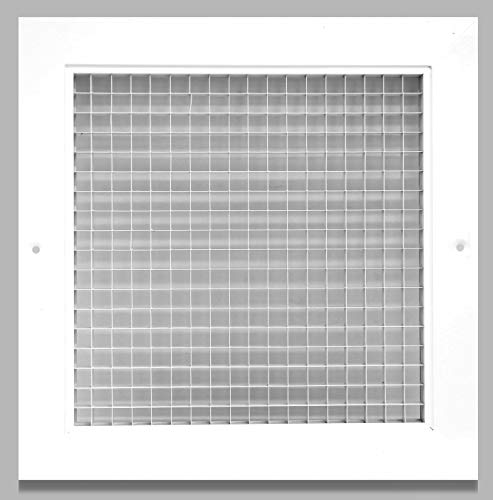 Photo 1 of 10" x 10" Cube Core Eggcrate Return Air Grille - Aluminum Rust Proof - HVAC Vent Duct Cover - White [Outer Dimensions: 11.75 X 11.75]
